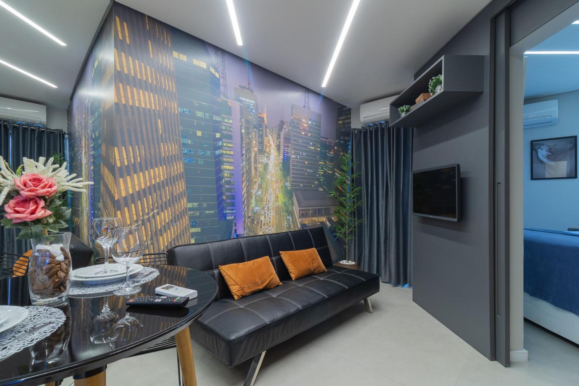Flat 3 Pessoas Com Garagem, Piscina, Academia E Lavanderia * São Paulo